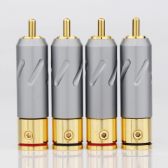 Monosaudio Pure Copper RCA Plug Audio Rhodium-plated Solderless AV Audio/Video Connector Jack for HiFi DIY Audio Cable Accessories