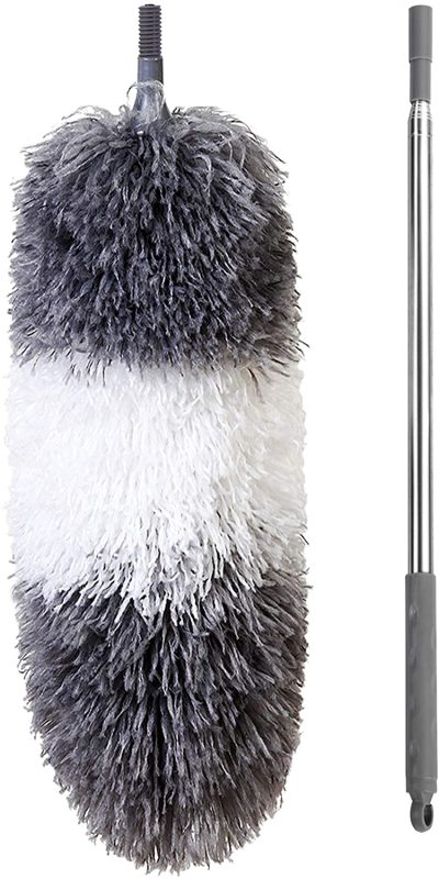 Microfiber Duster with Extendable Pole to 100 inch,washable head