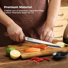 10.5 Inch Sashimi Knife Wooden Handle Kitchen Knife Japanese Sushi Knife with Gift Box