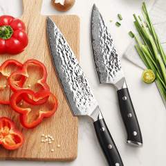 KEEMAKE Damascus Chef Knife Set, 2PCS Kitchen Knives, 8" & 6.5" Chef's Knives