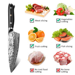 KEEMAKE Damascus 6.5 Inch Japanese Chef's Knife
