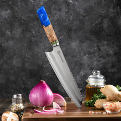 8 Inch Kiritsuke Knife 7 Layers 440C Damascus Steel Kitchen Chef Knife with Resin Handle