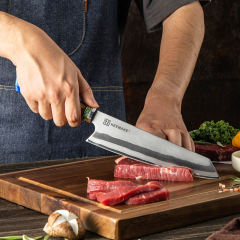 8 Inch Kiritsuke Knife 7 Layers 440C Damascus Steel Kitchen Chef Knife with Resin Handle