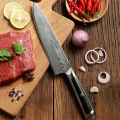 KEEMAKE-8 Inch Japanese Kitchen Gyuto Knife 67 Layers VG10 Damascus Steel Sharp Chef Knife with G10 Handle