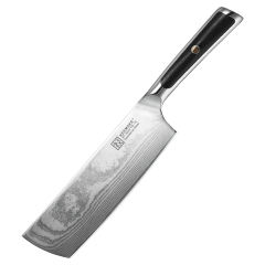 KEEMAKE-7 Inch Nakiri Knife G10 Handle 67 Layers Damascus Steel Kitchen Knife with Gift Box