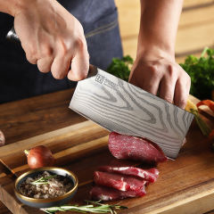 7 Inch Cleaver Knife G10 Handle 67 Layers Damascus Steel Kitchen Knife with Gift Box