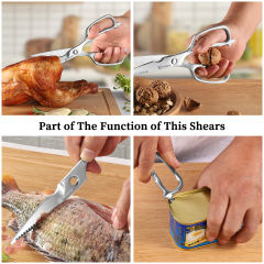 8.5 Inch Heavy Duty Detachable Stainless Steel Kitchen Scissors for Poultry Cooking and Jars Opening Kitchen Accessories for Home Use