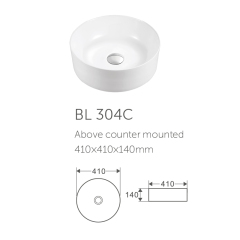 Hot sale ceramic round lavabo art luxury bathroom sinks wash basin baskom portable basin