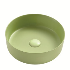 Color matt round shape ceramic bathroom sink hotel wash sink basin bassin