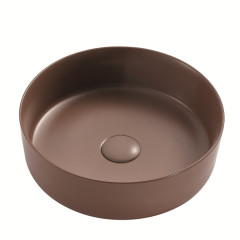Color matt round shape ceramic bathroom sink hotel wash sink basin bassin