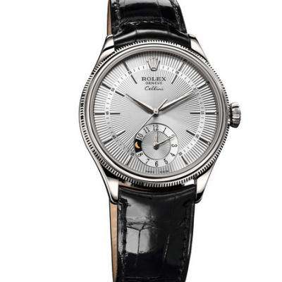 勞力士切利尼50529白盤機械男士手錶。