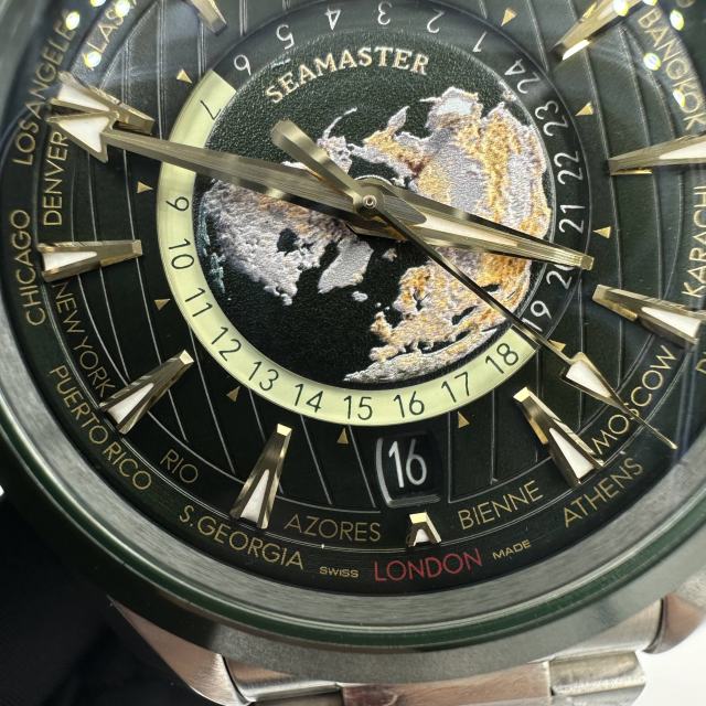 VS廠Omega海馬系列世界時綠地球腕錶實拍