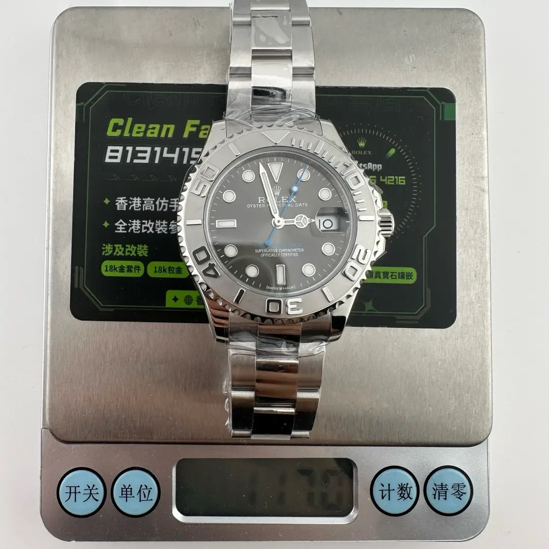 勞力士 Yacht-Master 37 m268622 灰遊艇 37mm 側面實拍