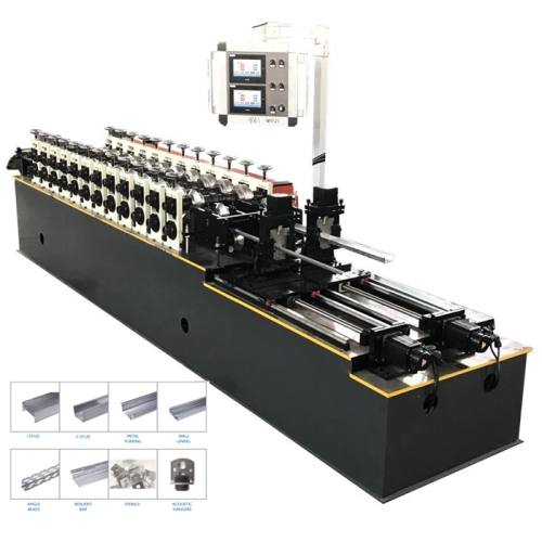 Two in one Angle and Omega profile roll forming machine