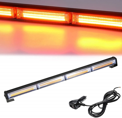 TSIALEE Led Traffic Advisor Strobe Light Bar, 24IN COB LED Warning Lights, 13 Modes Safety Flashing Police Light Bars with Cigar Lighter for Emergency Vehicles Trucks