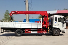 Euro 3/5 Dongfeng 4x2 Light Cargo Truck Mounted Crane Shenbai 5Ton 7Ton 8Ton Hydraulid Telescopic Boom Crane