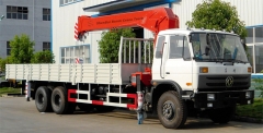 6x4 Dongfeng Cargo Truck 10Ton Telescopic Boom Truck Mounted Crane