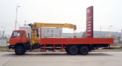 6x4 Dongfeng Cargo Truck 10Ton Telescopic Boom Truck Mounted Crane