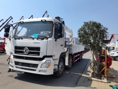 Dongfeng 8x4 Truck Mounted With SHENBAI 16Ton Hydraulic Telescopic Boom Crane
