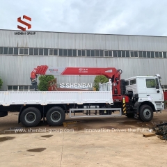 Shacman F3000 6X4 with Shenbai 12Ton 5Boom Telescopic Crane