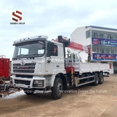 Shacman F3000 6X4 with Shenbai 12Ton 5Boom Telescopic Crane