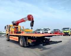 HOWO NX 4X2 10Ton Flatbed Wrecker Tow Truck 8Ton Crane Recovery Wrecker
