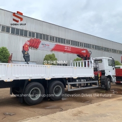Shacman F3000 6X4 with Shenbai 12Ton 5Boom Telescopic Crane