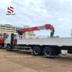 Shacman F3000 6X4 with Shenbai 12Ton 5Boom Telescopic Crane