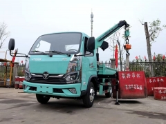 Shenbai Foton 4X2 2 Ton Hydraulic Telescopic Boom Light Duty Mobile Stiff Boom Loader Transport Mounted Crane