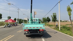 Shenbai Foton 4X2 2 Ton Hydraulic Telescopic Boom Light Duty Mobile Stiff Boom Loader Transport Mounted Crane