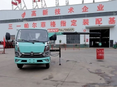 Shenbai Foton 4X2 2 Ton Hydraulic Telescopic Boom Light Duty Mobile Stiff Boom Loader Transport Mounted Crane