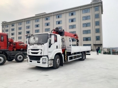1SUZU Truck Mounted Crane 4X2 10 Ton Telescopic Boom Lorry Heavy Vehicle Lifting Crane Construction Transport