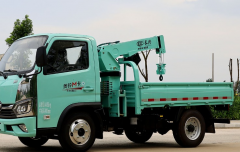 Shenbai Foton 4X2 2 Ton Hydraulic Telescopic Boom Light Duty Mobile Stiff Boom Loader Transport Mounted Crane