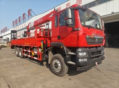 6X4 SINOTRUK HOWO Truck Mounted Loader Truck With Shenbai 14Ton 5 Section Arms Telescopic Boom Crane