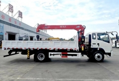 Shenbai Howo 4X2 7 Ton Telescopic Lifting Stiff Boom Heavy Duty Mobile Boom Loader Truck Mounted Crane