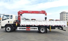 Shenbai Howo 4X2 7 Ton Telescopic Lifting Stiff Boom Heavy Duty Mobile Boom Loader Truck Mounted Crane