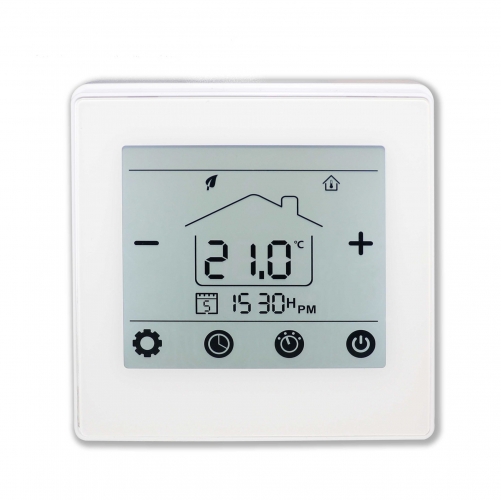 Touh Screen Floor Heating Thermostat Black or White Display