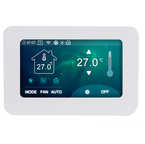 Smart Color Touch Capacitive Thermostat for Central Air Condioner