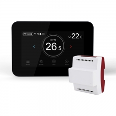 Thermostat-220V Intelligent LCD Thermostat Fan Coil Temperature Controller Air Conditioning Panel Switch,4 pipes 2 pipes 2 in 1