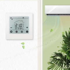 Programmable Water Pipe Fan Coil Thermostat Black and White Frames Optional