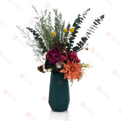 4pcs Dahlia with blue ceramic Pot Christmas