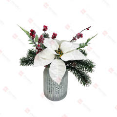 2 stems Christmas glass