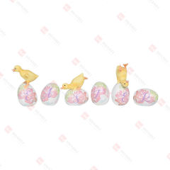 SET/6 RESIN TUMBLING DUCKLINGS ON EGGS