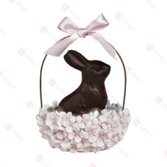 RESIN BUNNY IN BASKET