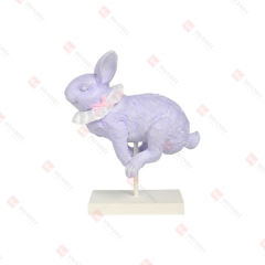 RESIN HOPPING RABBIT ON BASE