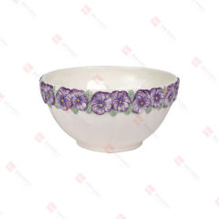 DOLOMITE PANSY BOWL