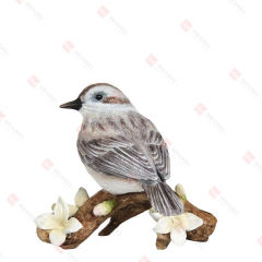 RESIN BIRDS STANDING ON BRANCH TABLE DECO