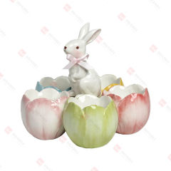 DOLOMITE BUNNY WATERCOLOR EGG HOLDER