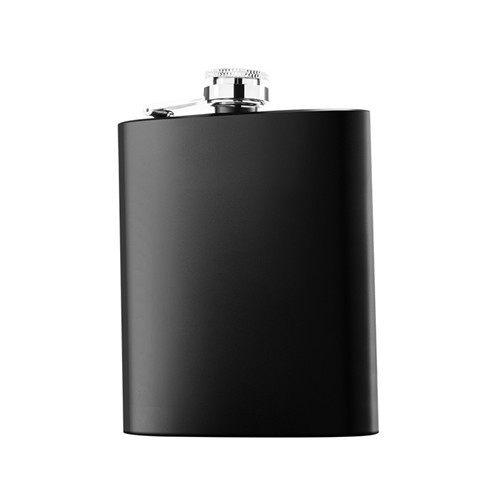 Hip Flask for Liquor Matte Black 6 Oz Stainless Steel Leakproof , Steel Flask