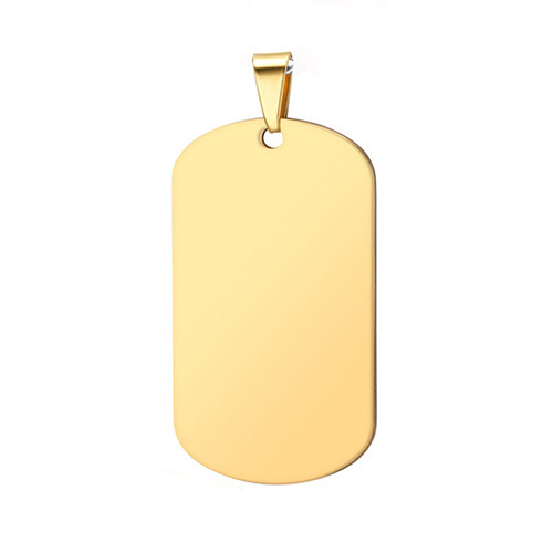 Pendant Blank Rectangle Necklace Charm Keychain Military Tags for Custom Engraved Dog Tag